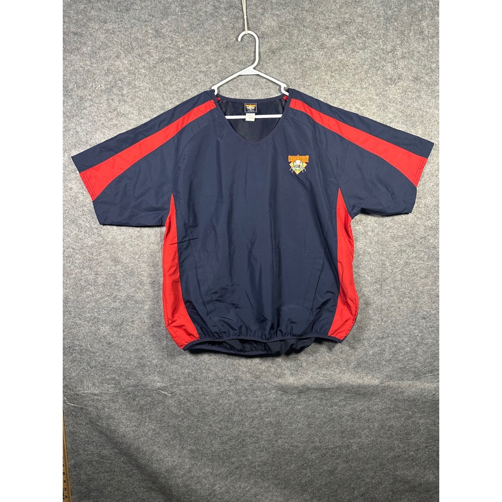 Cooperstown Dreams Park Navy Red Baseball Pullover Summer‎ Tradition Jacket L